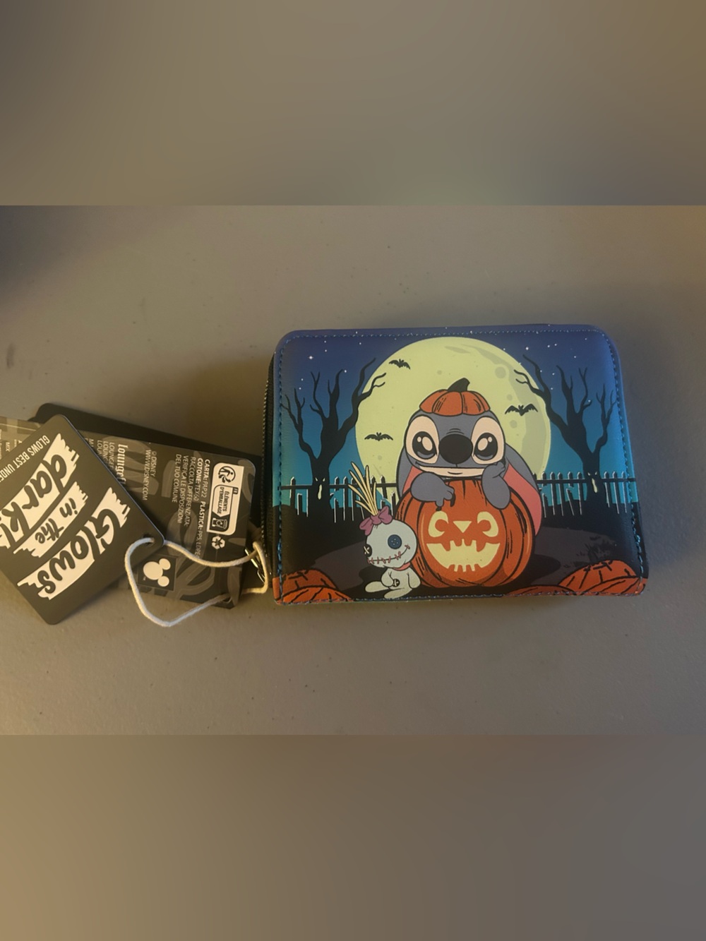 Disney Loungefly Stitch Halloween Glow other dark wallet